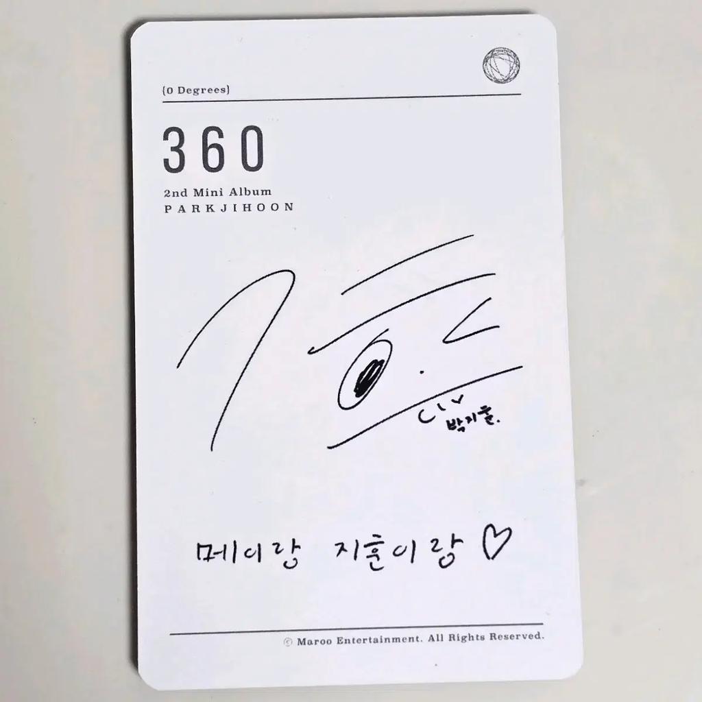 Park Ji-hoon 360 Photocard Pack