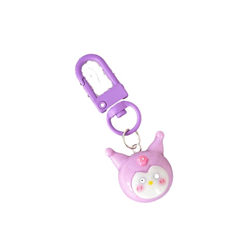 Lovely Cartoon Round Face Keychain Pendant Japanese Style Sweet And Cute Girl Heart Bookbag Accessory Bff Gift