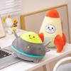 Cartoon Raumschiff Kissen Plüschtier Puppe Weltraumrakete Puppe Kinderzimmer Kissen Kissen Stoffpuppe