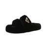 Thick bottom heightening fluffy slippers women wear autumn and winter Internet celebrities light luxury versatile cotton drag home explosion slipp
