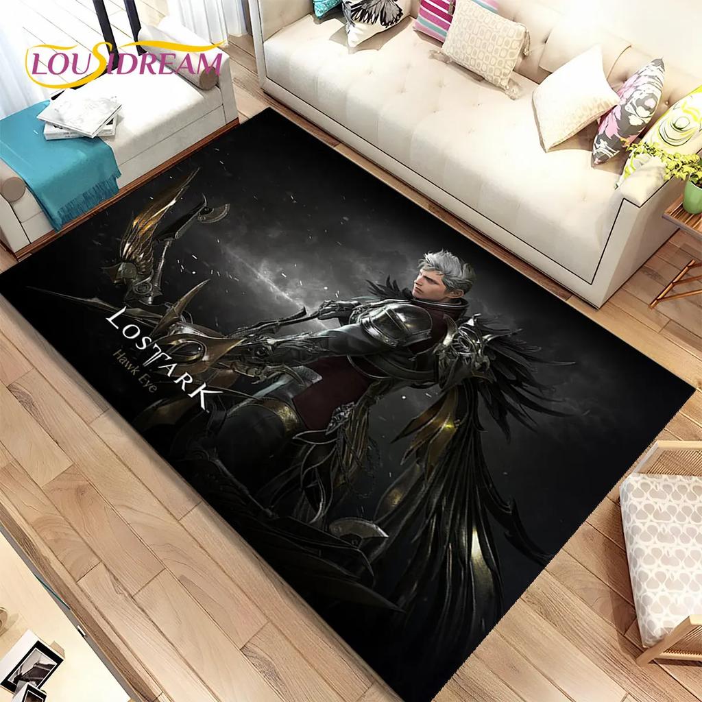 3D Lost Ark Game Gamer Cartoon Area Rug,Carpet Rug for Living Room Bedroom Sofa Doormat Decoration,kids Play Non-slip Floor Mat