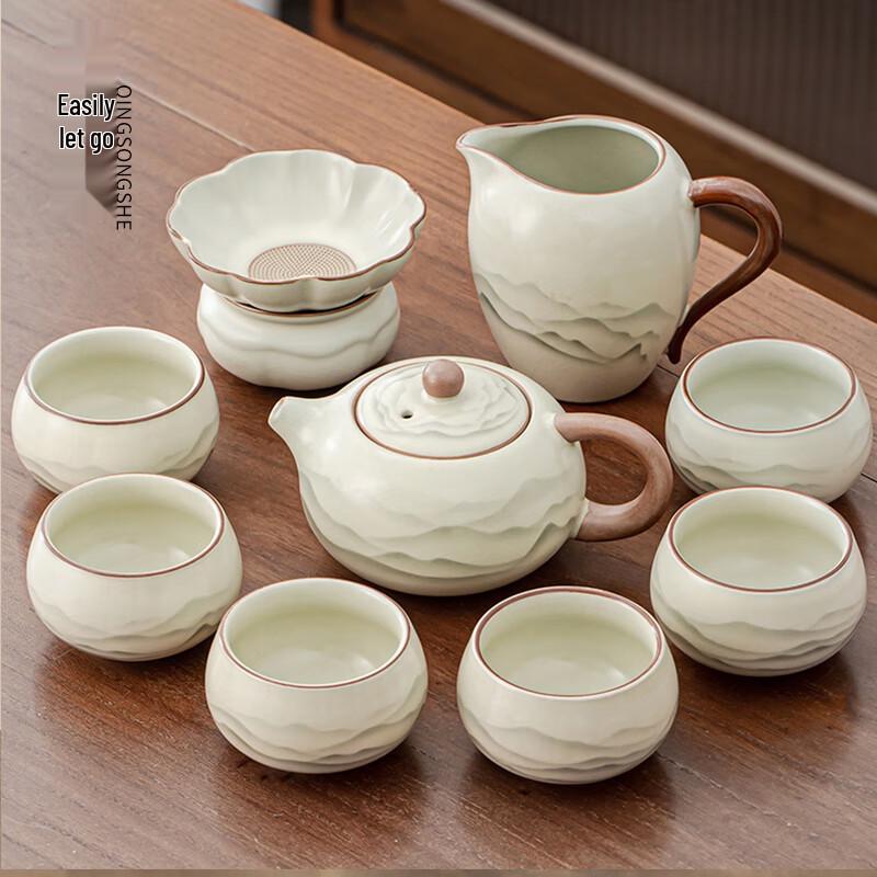 Chinese Ru Kiln Ceramic Kung Fu Tea Set