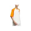 Adidas Letter Print Patchwork Contrast Training Casual Short Sleeve T-Shirt Men Tops Orange JI9820