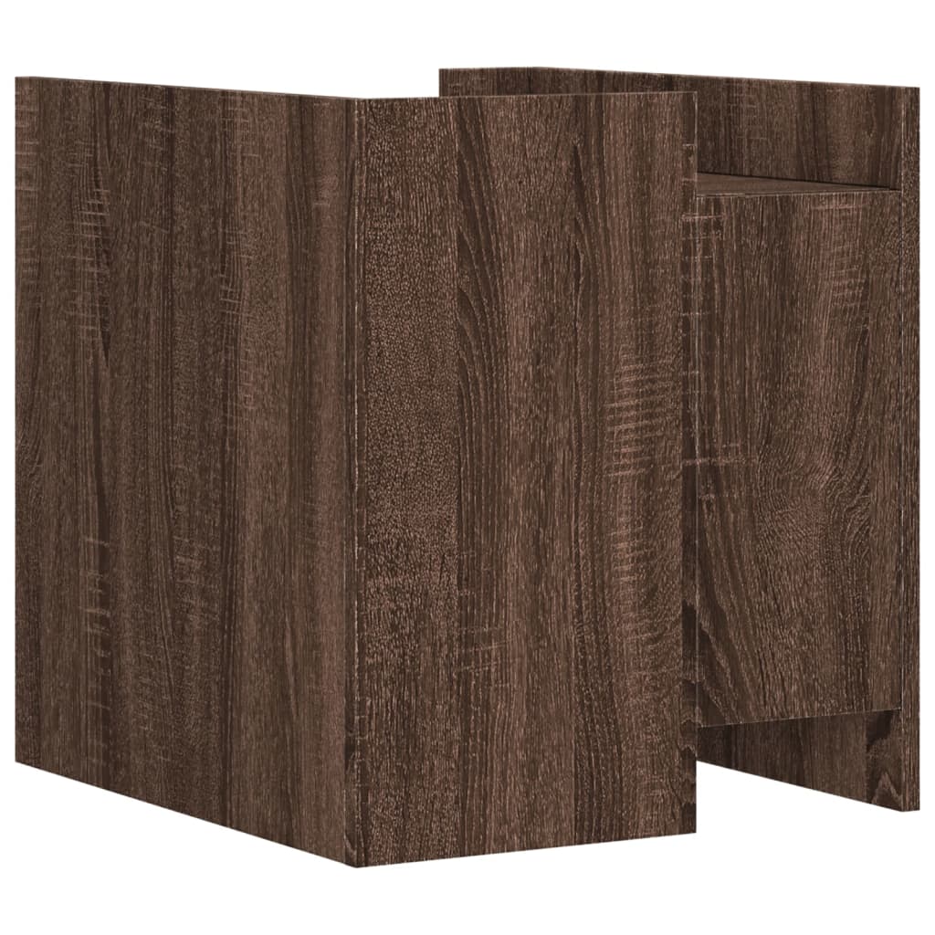 Nightstand Brown Oak Effect 45 x 50 x 50 cm Engineered Wood