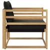 Outdoor Sofa Set Solid Acacia Wood and Textilene White