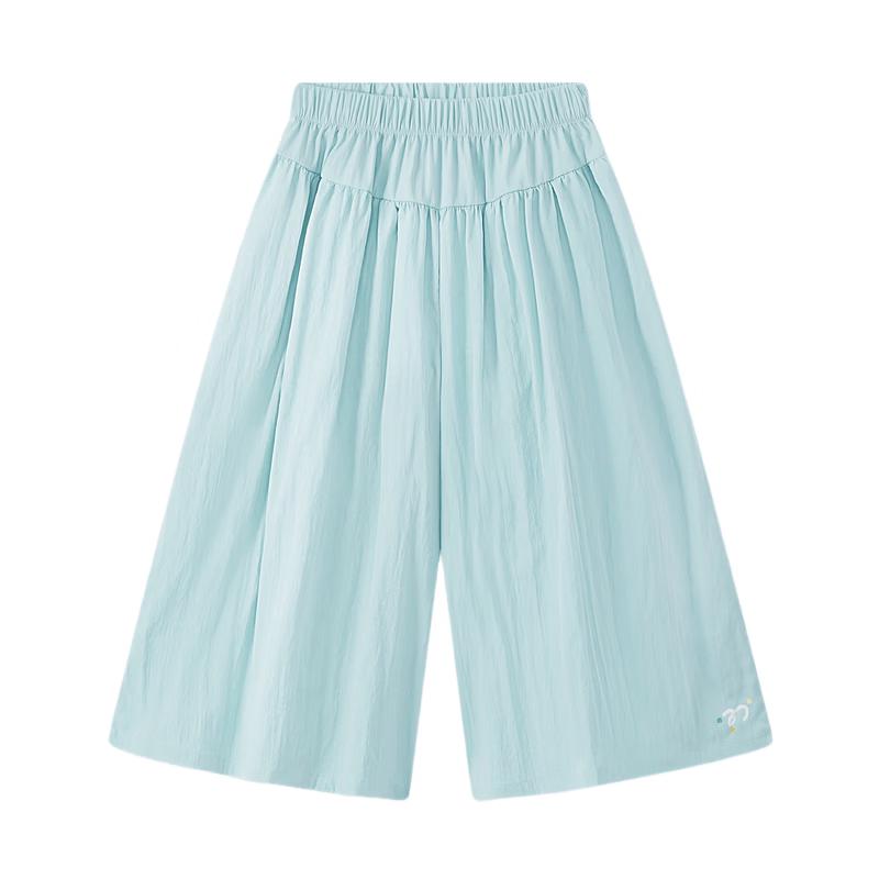 MQD Girls Lightweight Breathable Casual Capri Pants 140 светло-синий