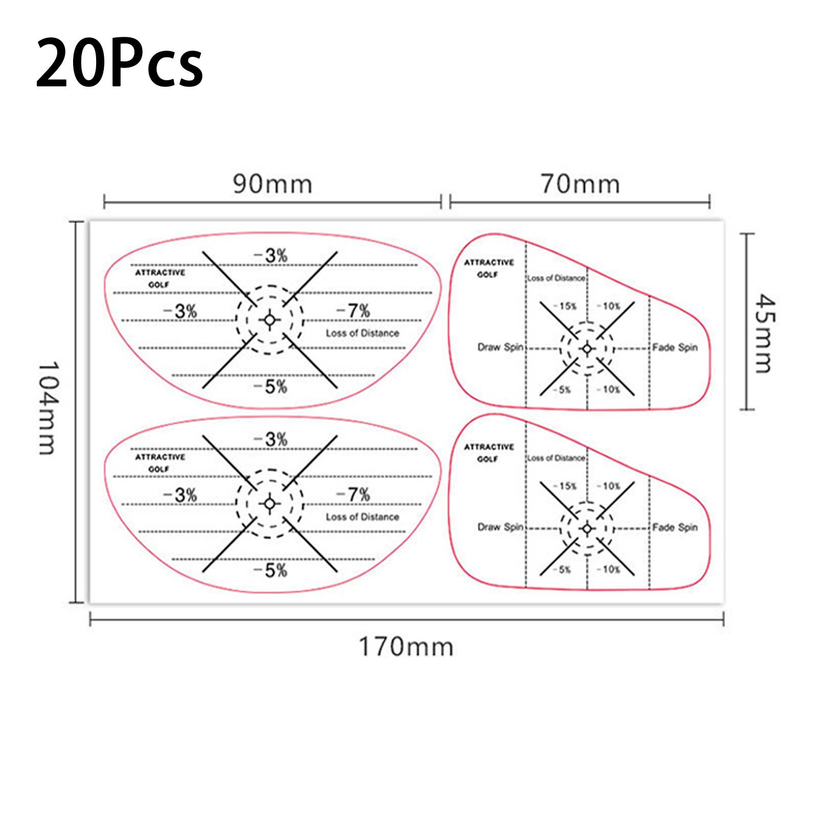 

20 шт. Наклейки для гольфа, многоразовые, мгновенная обратная связь по свингу, тренажер для сладкого пятна для практики в помещении и на открытом воздухе C