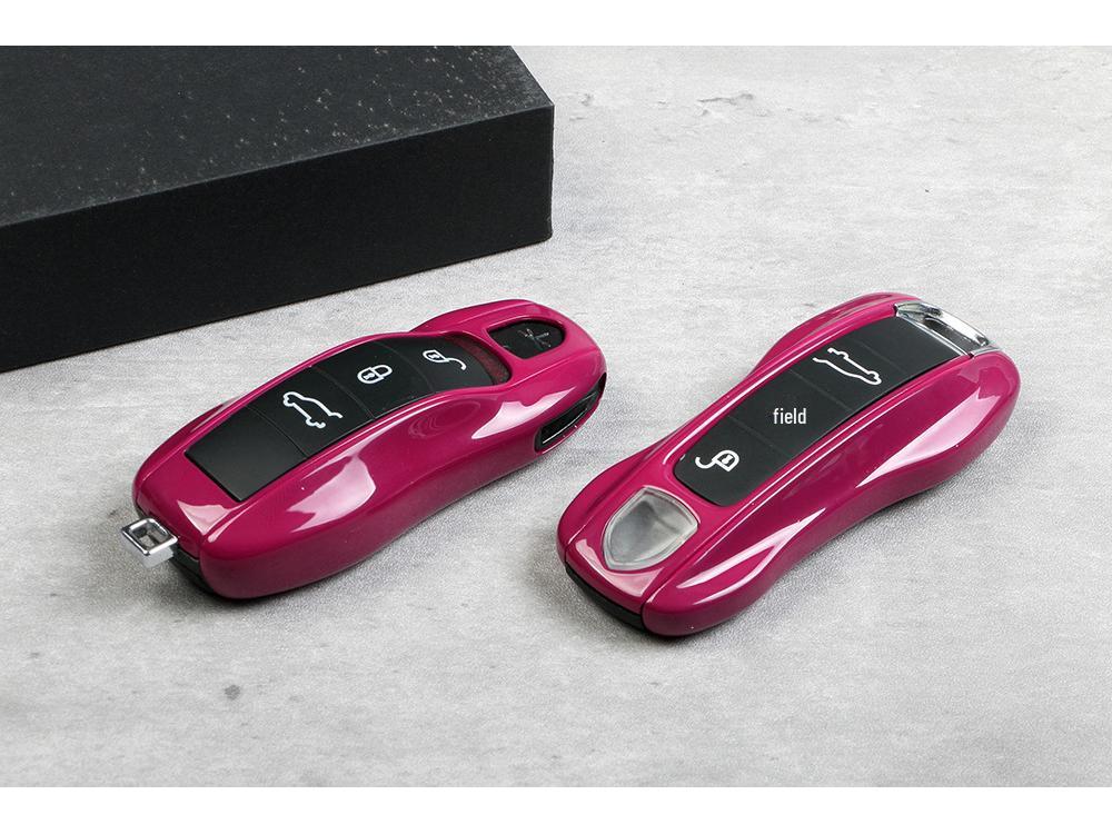 Porsche Key Shell for Cayenne, Macan, 911, Panamera, 718, Taycan - Starlight Gem Red