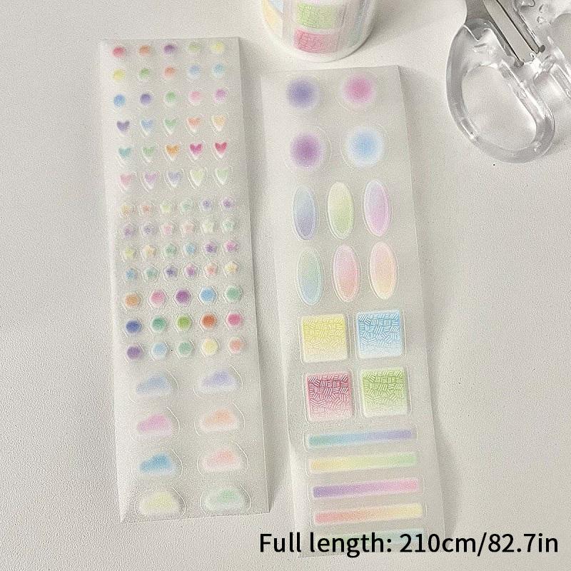 210cm PET Sticker Tapes DIY Scrapbook Stickers Roll Aesthetic Washi Tape DIY Arts Crafts Album Phone Stationery Stickers