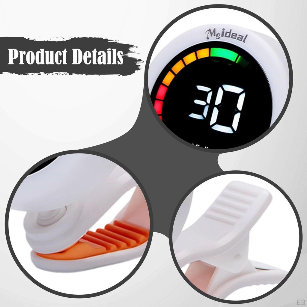 Guitar Tuner Clip On Easy To Use Versatile Display Quick & Accurate Tuning Banjo Beginners