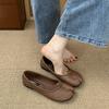 Flat-soled pig's feet single shoes sub-toed pig's trotters shoes women's 2025 summer new soft-soled lazy one-pedal women's shoes casual shoes