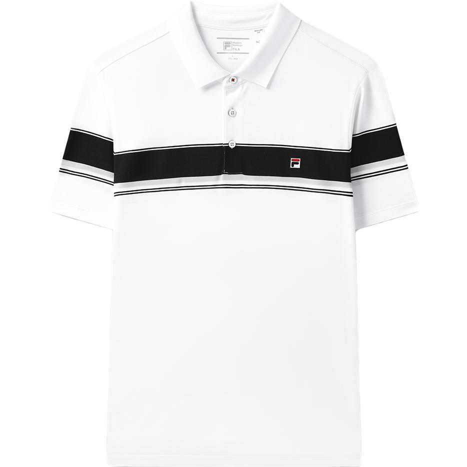 New FILA Polo Shirt Men's Standard White F11M321105FWT