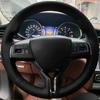 Hand-stitched Non-slip Black  Leather Car Steering Wheel Cover for Maserati President Ghibli Levante Auto Parts