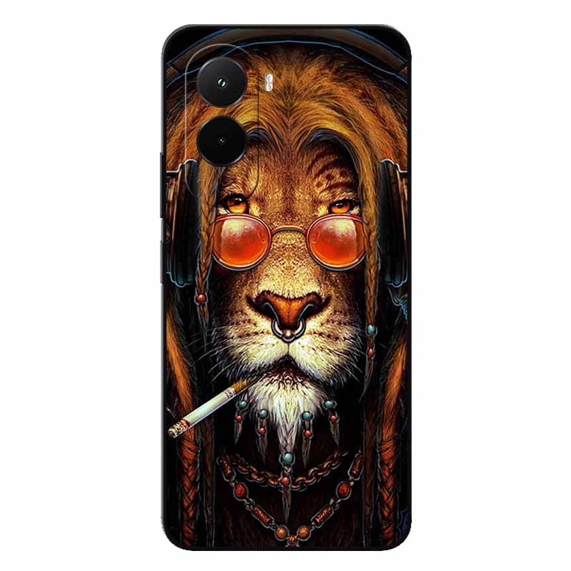 Soft Case For Xiaomi Poco M7 4G Cartoon Back Cover For PocoM7 M7 Silicone Bumper Protective Shockproof Capa Pocom7 4G Lion Coque