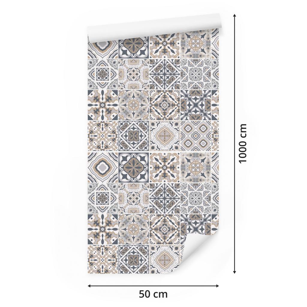 Abstract Mosaic Wallpaper In Pastel Colors for Living Room and Bedroom 50x1000