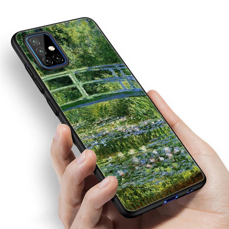 Claude Monet Phone Case For Samsung Galaxy A12 A02S A22 A32 A52 A72 A71 A51 A41 A31 A21 A11 A50 A70 A10S A20S Black Cover