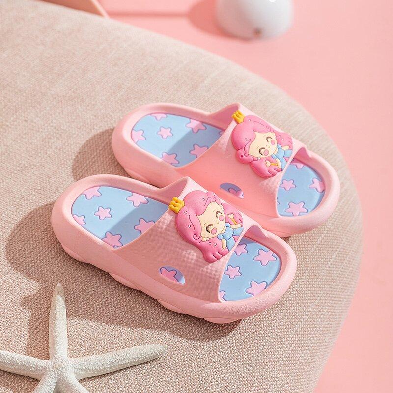 New children's slippers summer girls and boys bathroom home non-slip soft bottom cartoon baby sandals