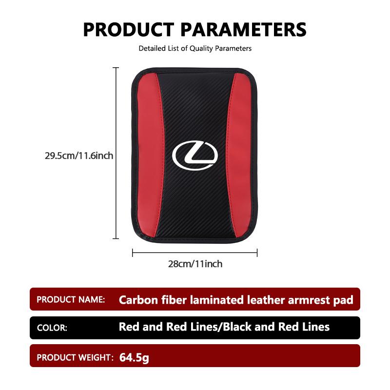 Car Center Console Box Protector Pad Armrest Mat Non-slip Cover For Lexus IS350 ES350 IS250 IS460 IS220h IS300 LX570 UX250h AEV1