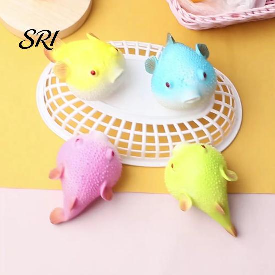 Pufferfish Decompression Tool Flour Stress Ball Squeeze Toy Relief Mini Food-grade Fidget Puffer Sensory Home Office Worker