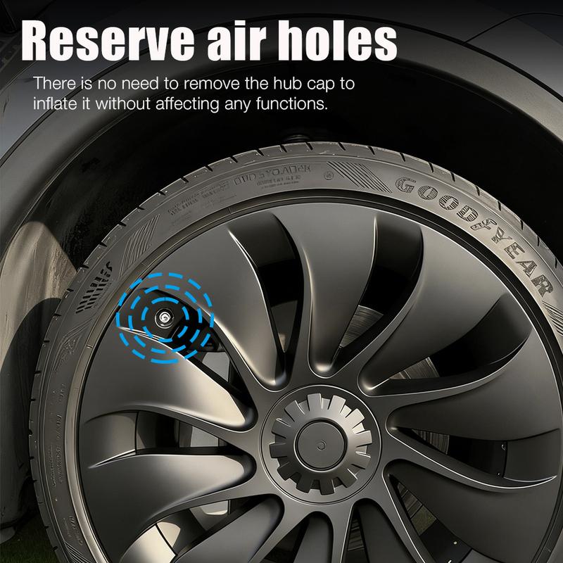 4PCS 20 Inch Hubcaps For Tesla Model Y Juniper Performance Replacement Wheel Cover AWD Full Rim Car Accessories Hub Caps 2025+