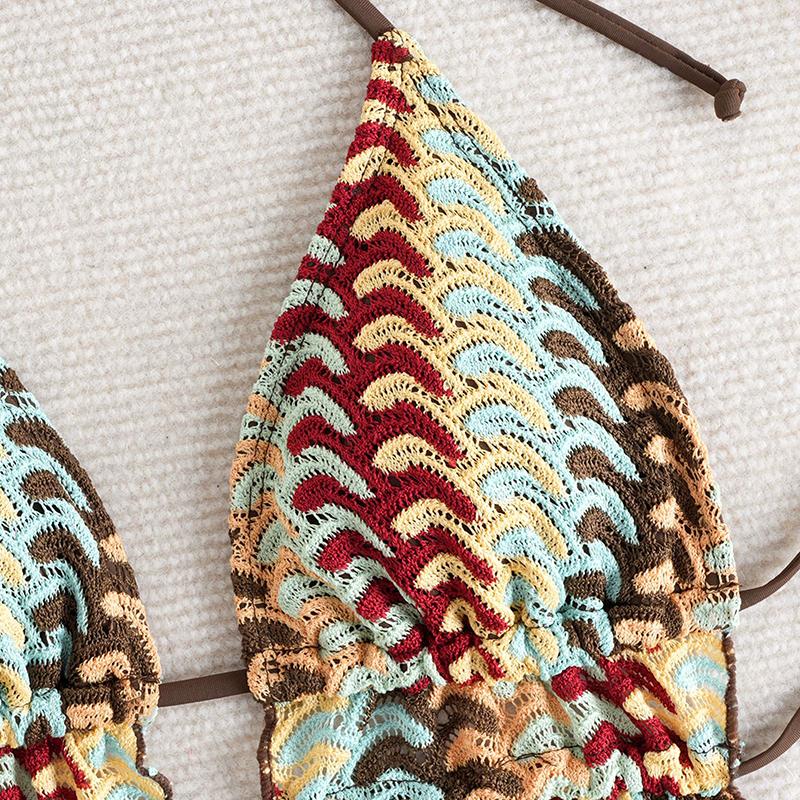 Sexy Neckholder Tankini String Dreieck Badeanzug Damen Zweiteilig Gepolsterte Bademode Weiblich Bade Schwimmanzug Strandbekleidung Sommer