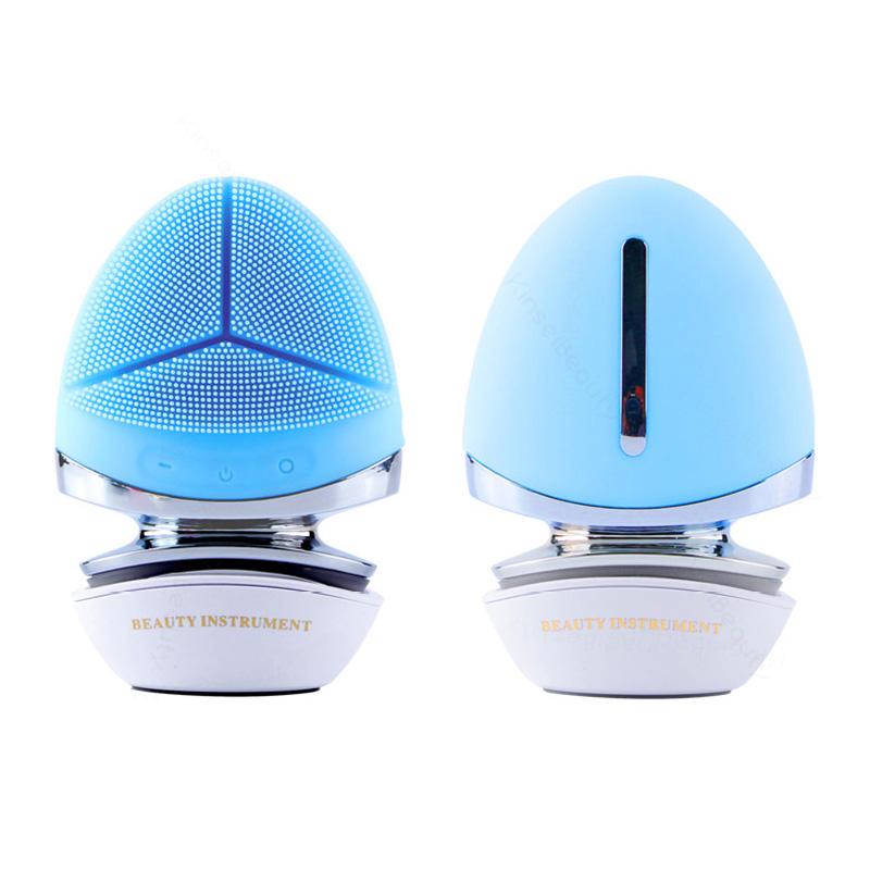 Facial Cleansing Brush Electric Facial Cleanser Washing Brush Mini Electric Facial Brush Waterproof Microcurrent Facial Brush