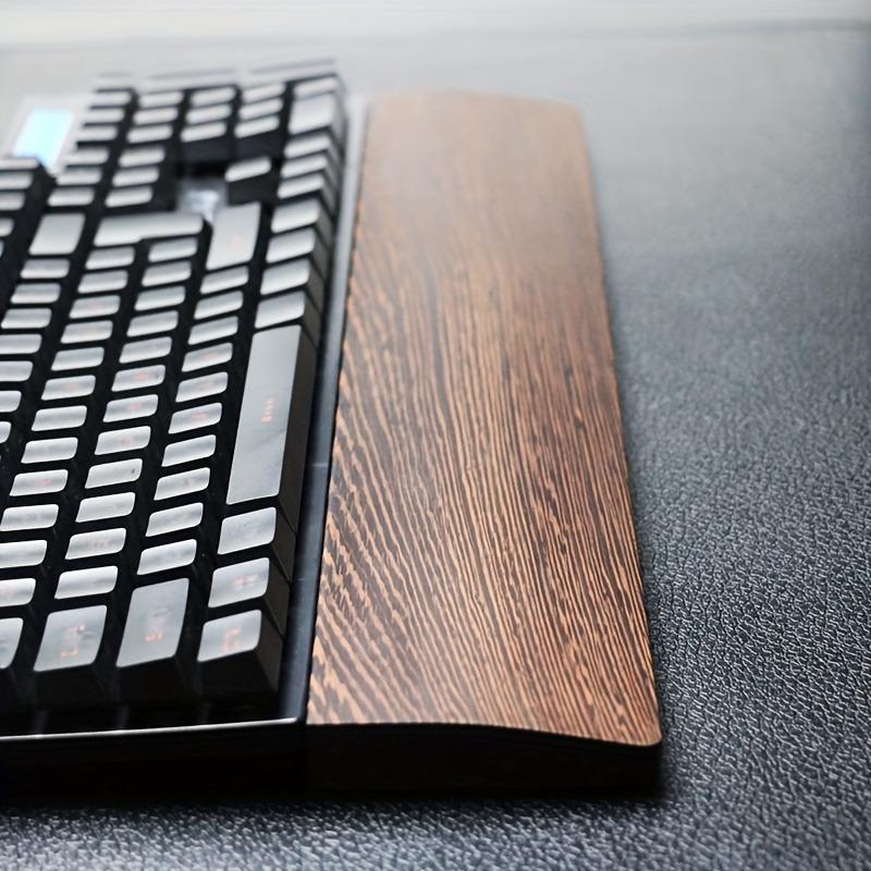 Solid Black Walnut Wrist Rest Anti-Slip Ergonomic Palm Rest Keyboards Space-Saving Durable Design for Office Gaming & Long Typing Sessions 44/36cm