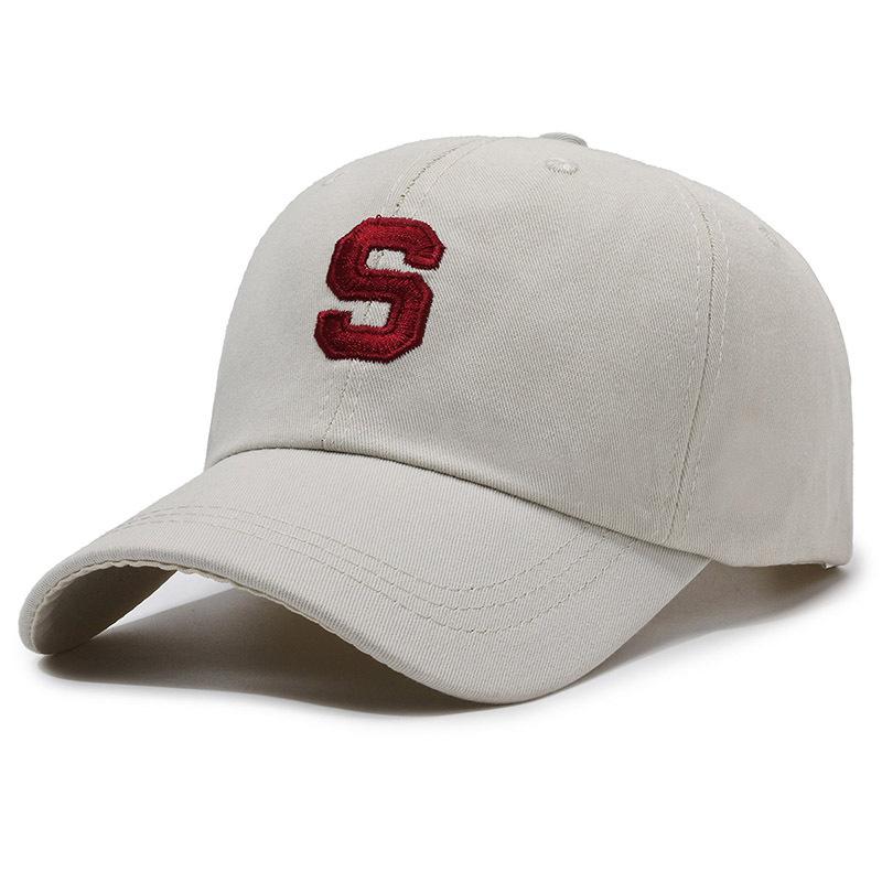 

Бейсболка для мальчиков и девочек с вышитым алфавитом, повседневная кепка с солнцезащитным козырьком бежевый