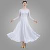 Rochie Modernă de Dans pentru Performanță pentru Femei cu Mâneci din Plasă și Decolteu Rotund Patchwork Costum de Dans Sportiv / Ținută de Dans Social