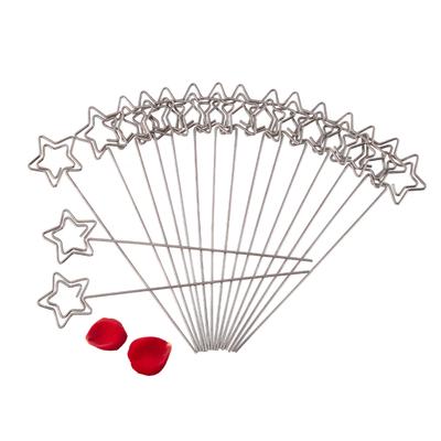 50 x Suporturi pentru cleme de afișare pentru hârtie pentru note foto argintiu pentru card foto în formă de stea