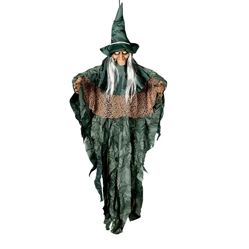 Halloween Deko Animierte Hexe Hängende Haus Requisite Dekorationen LED Augen