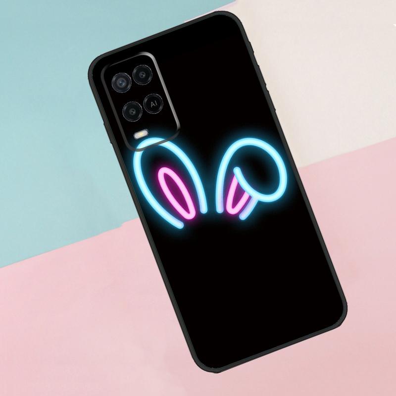 Bunny Rabbit Ears For Oppo A16 A76 A96 A15 A80 A60 A40 A94 A54 A98 A78 A18 A38 A58 A17 A77 A74 A57S Phone Case
