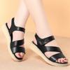 3cm Plus Size 34-43 Comfortable Quality Genuine Leather Sandals Platform Shoes 2025 Summer Women's Flats Sandals for Beach Mom