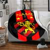 Custom Name Lion Crest Badge blanket for Couch & Bed, Plush Cozy Fuzzy Blanket Super Soft & Warm Blankets for Fall and Winter. 0908283