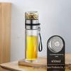 Portable Double-Layer Borosilicate Glass Tea Infuser Bottle