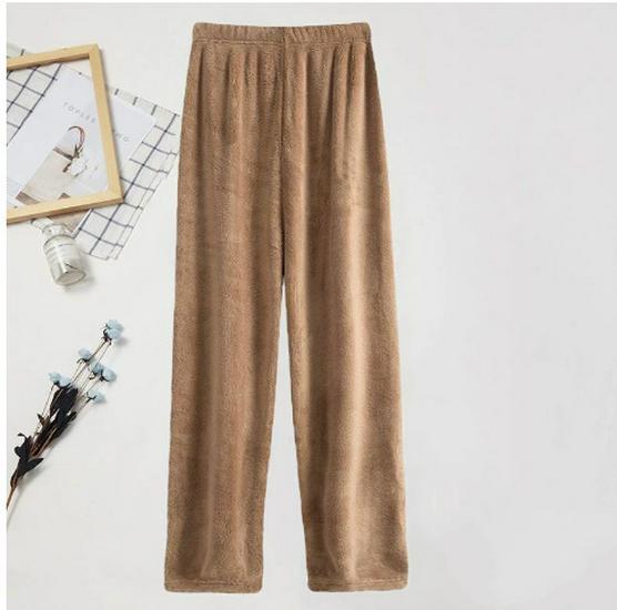 

Уютные женские зимние утолщенные пижамные брюки на флисовой подкладке - Теплая коралловая флисовая одежда для дома One Size 80-140 jin