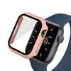 WANLONFENG For Apple Watch Series 9    8    7 45mm 2-in-1 Hard PC Frame Waterproof Case with Tempered Glass