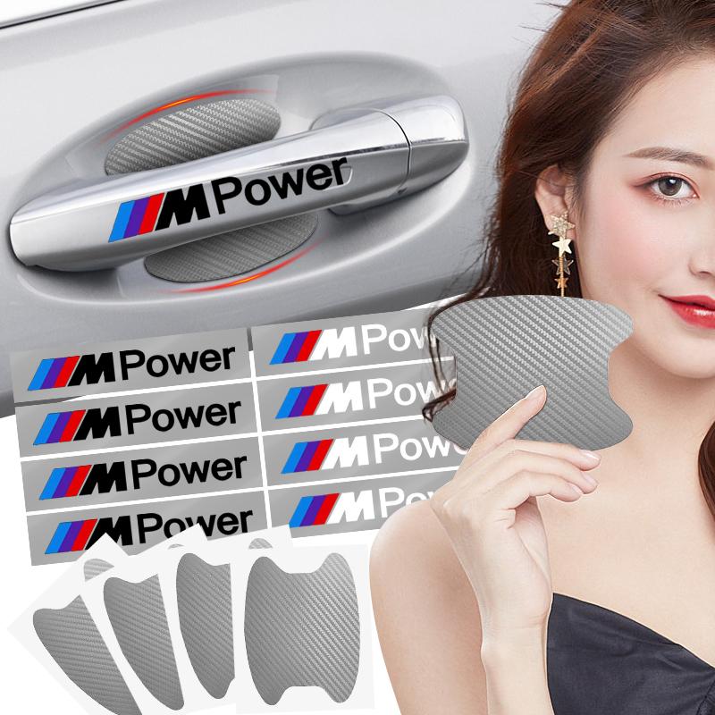 Car Door Sticker Carbon Fiber Scratches Auto Handle Protection Film For BMW M E34 E36 E60 E90 E46 E39 E70 F10 F20 F30 X5 X6 X1 M3 M5 M6 E71 F01 F87