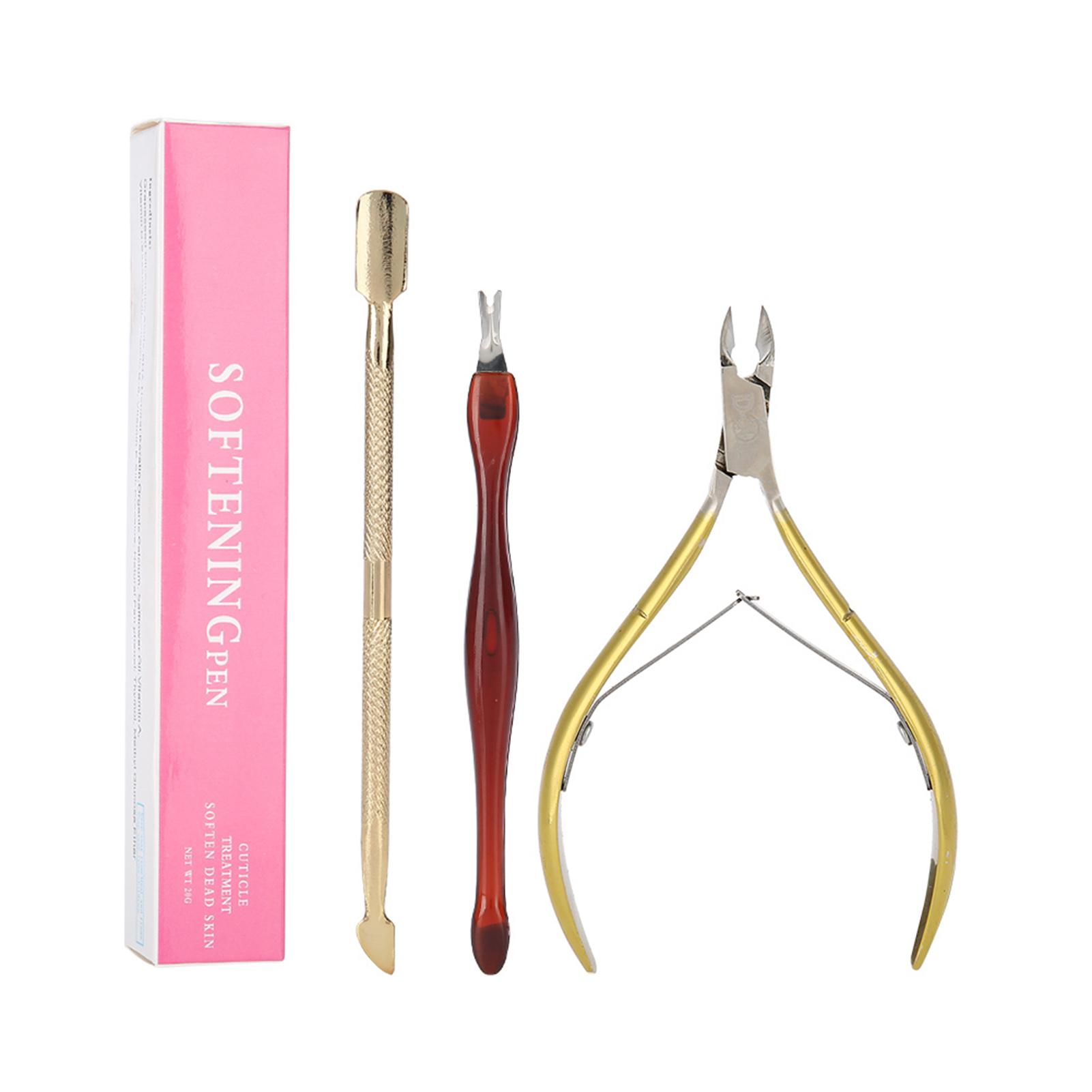 

Набор из 4 предметов для ухода за ногтями, кусачки для кутикулы, средство для удаления омертвевшей кожи, маникюрный набор