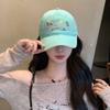 Letters Embroidered Flower Baseball Cap Korean-Style Peaked Cap Fashion Sun Hat Men