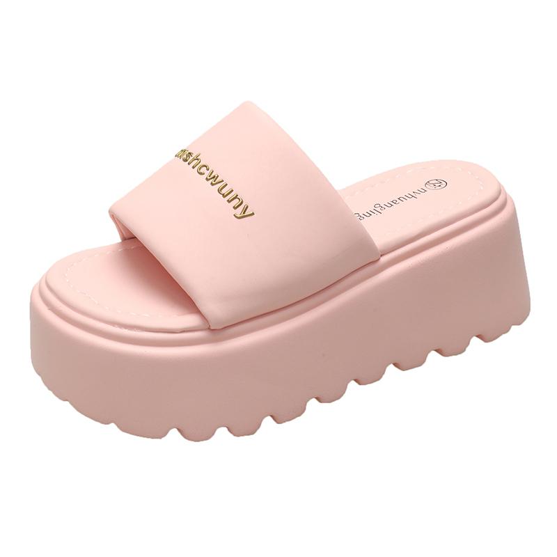 Fashion 7CM Casual Wedge Slippers for Women New Summer Non Slip Platform Sandals Woman Open Toe Comfortable Female Chunky Beach Slippers