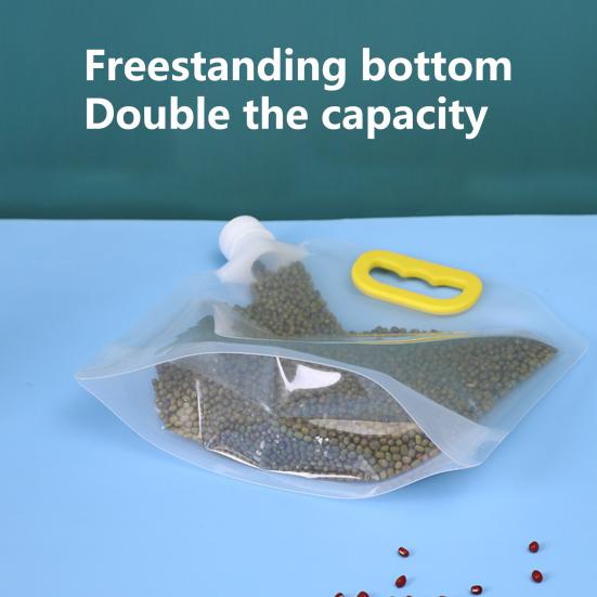 Food Packaging Bag Large Diameter High Capacity Transparent Moisture-Proof Kitchen Fresh-keeping Grain Storage Sealed Bag Home Supplies