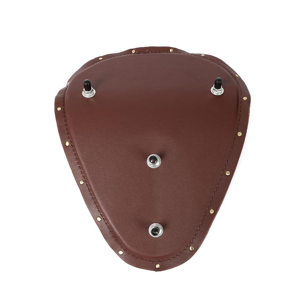 Brown Motorcycle Spring Solo Seat Saddle With Base And Nail For Motorcycle