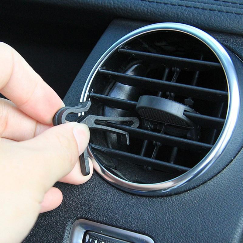 Car Phone Holder Mount Air Vent Hanging Storage Box Car Mobile Phone Bag Pu Leather Glasses Organizer Bag Support In Home