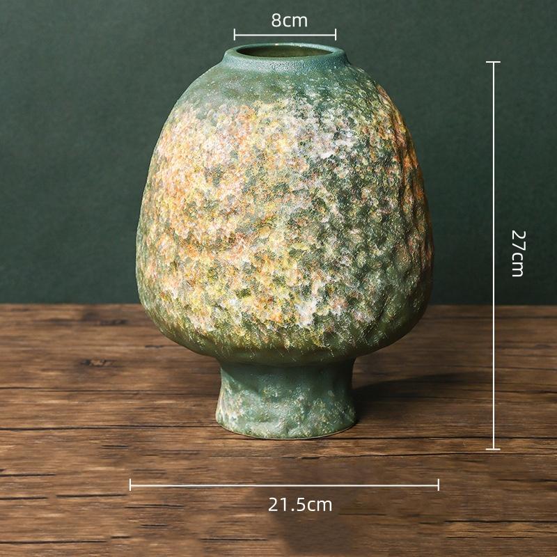 Kaba Seramik Vazo Fırında Dönüşmüş Porselen Vazolar Vazo Çiçek Düzenleme Aksesuarları Çin Tarzı Retro Kavanozlar