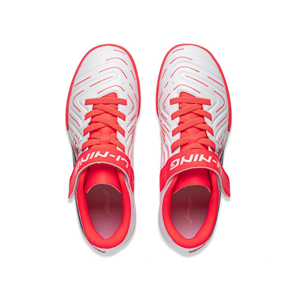 Li Ning Kids Football Synthetic Leather Comfortable Versatile Low-Top Football Shoes Kids Football Shoes Red YKGV008-3