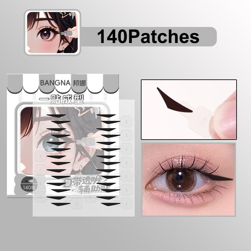 

140 шт./Коробка Водостойкие наклейки-штампы для подводки для глаз с ручкой Формование в один стик Легко использовать Водостойкие Устойчивые к поту Пот