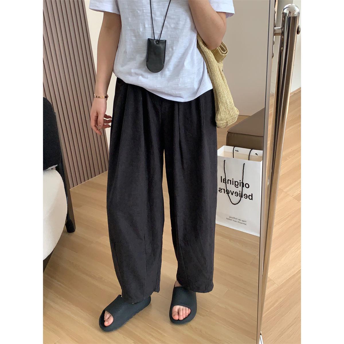 

Women s High-Waist Pleated Carrot Pants - Comfortable, Cool, and Loose-Fitting for Summer