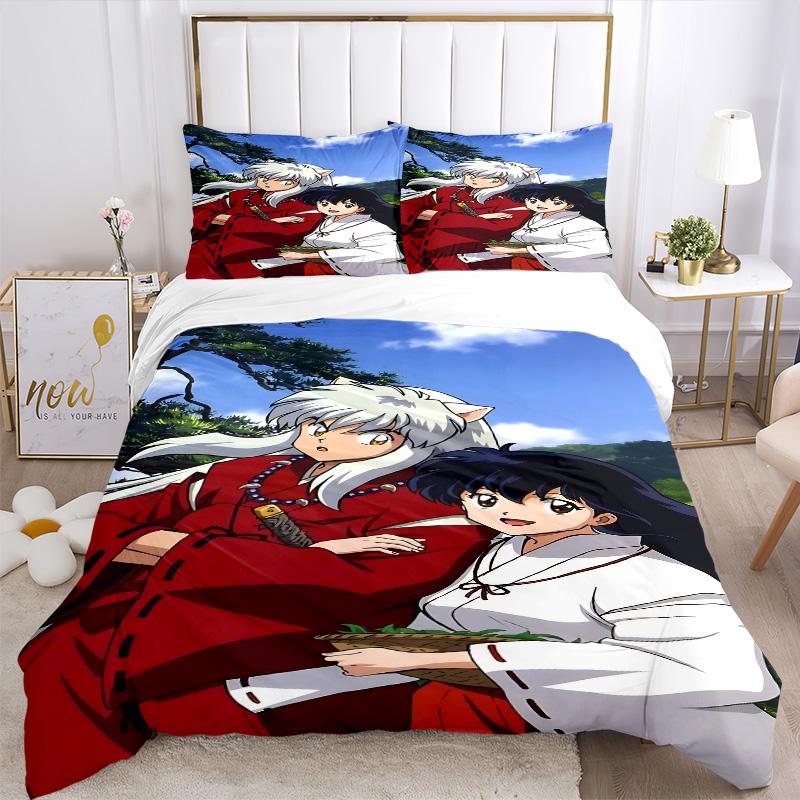 Anime Couple Nature Print 3Pcs Bedding Set,Duvet Cover with 2 Bedro,Pillowcase Home Birthday Gift