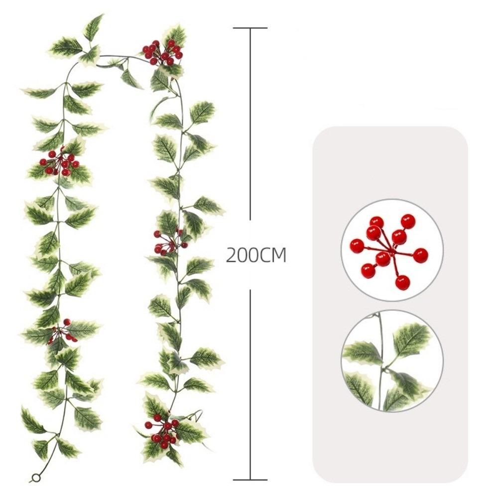 Multicolor Christmas Decorative Garland DIY Accessories Artificial Flower Hanging Wreath Red Berries Photo Props